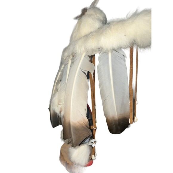 Hopi Native American Indian Eagle Dancer Kachina Doll Signed Navajo Hand Carved - Picture 7 of 13